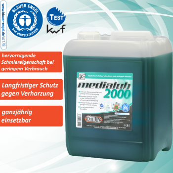4 x 5 Liter Bio Kettenöl KETTLITZ-Medialub 2000 "Blauer Engel" nach neuester RAL-UZ 178 - KWF Geprüft - Sägekettenöl